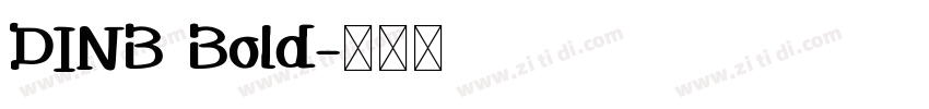 DINB Bold字体转换